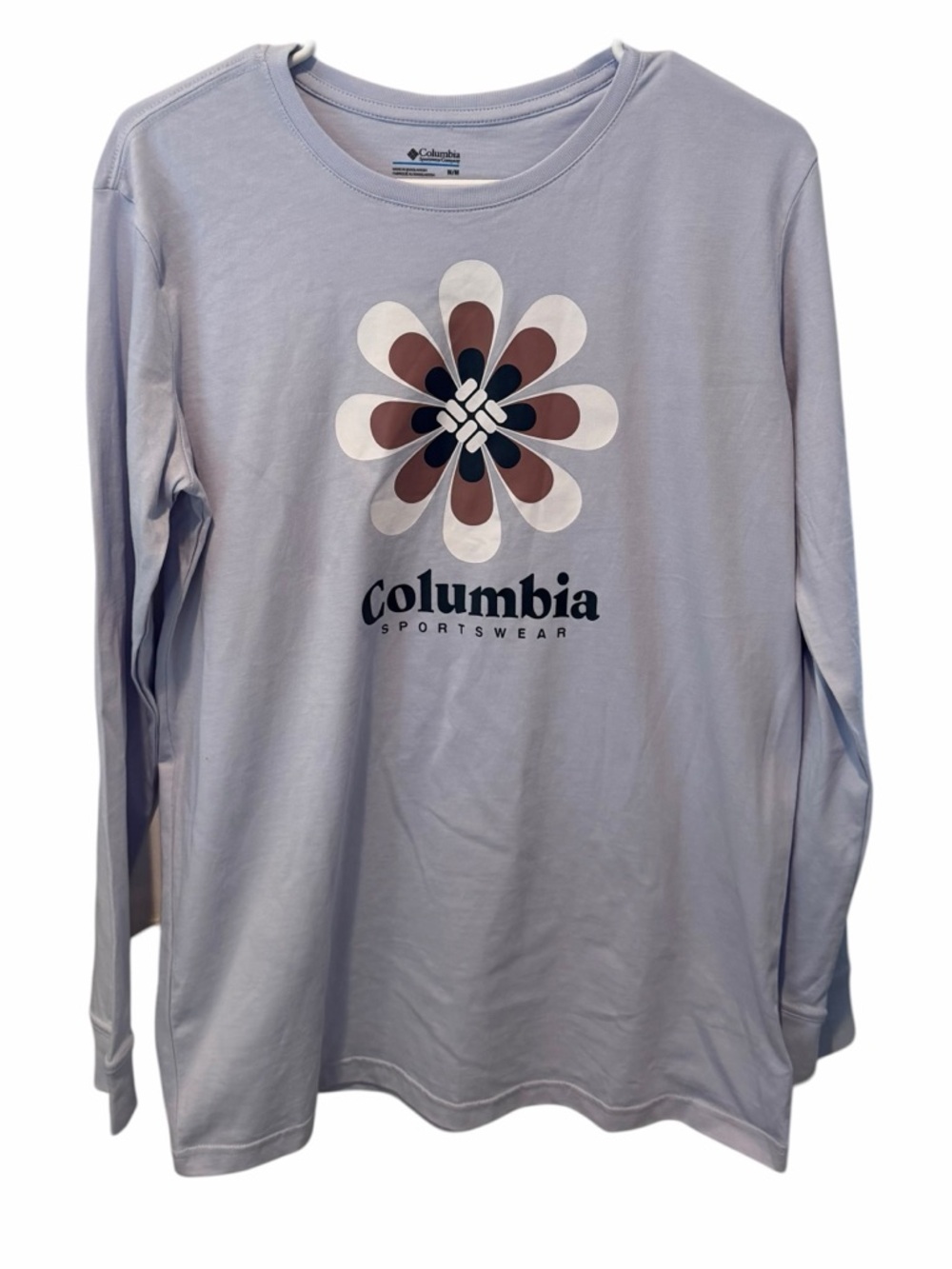 Columbia North Cascades Long Sleeve Graphic Tee Blue Medium NWT